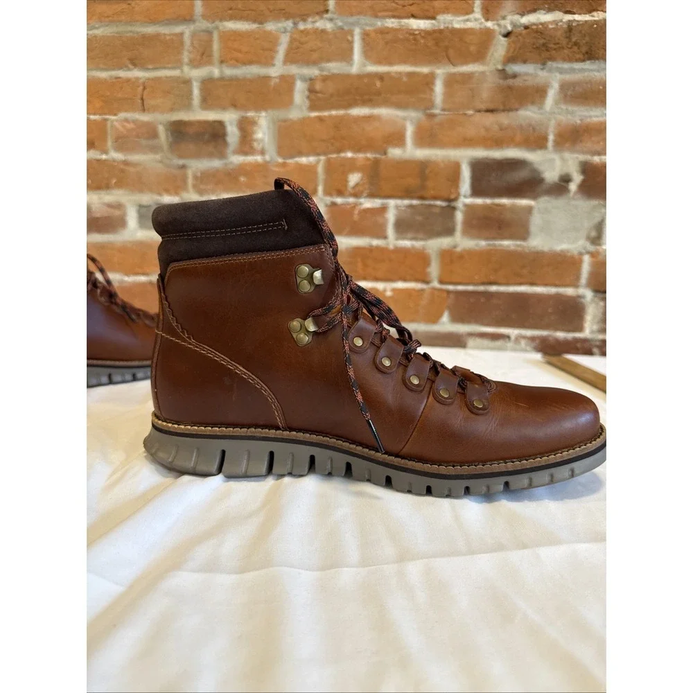 Cole‎ Haan Men's ZeroGrand Waterproof Hiker Boot British Tan Style C30405